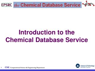 Introduction to the Chemical Database Service