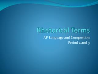 Rhetorical Terms