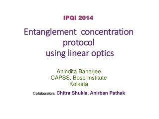 Entanglement concentration protocol using linear optics