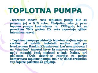 TOPLOTNA PUMPA