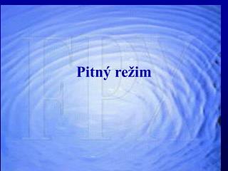 Pitný režim