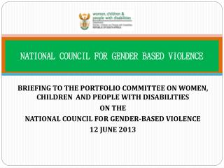 NATIONAL COUNCIL FOR GENDER BASED VIOLENCE