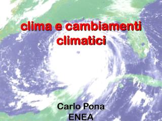 clima e cambiamenti climatici