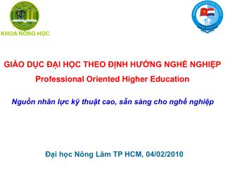 KHOA NÔNG HỌC