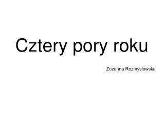 Cztery pory roku