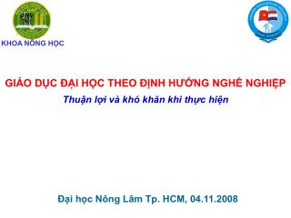 KHOA NÔNG HỌC