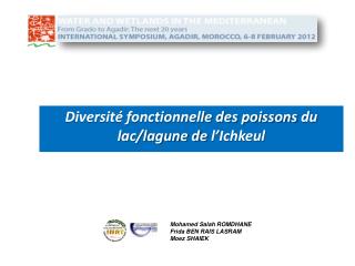 Diversité fonctionnelle des poissons du lac/lagune de l’Ichkeul