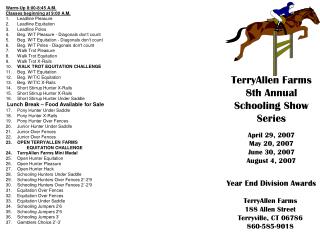 TerryAllen Farms 8th Annual Schooling Show Series