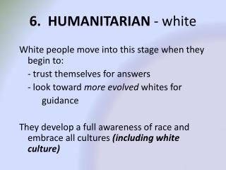 6. HUMANITARIAN - white