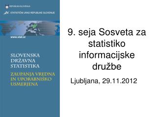 9. seja Sosveta za statistiko informacijske družbe