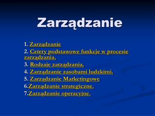 Zarządzanie