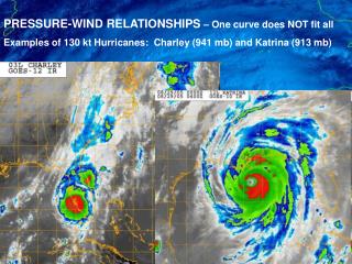 PRESSURE-WIND RELATIONSHIPS – One curve does NOT fit all