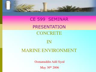 CONCRETE IN MARINE ENVIRONMENT