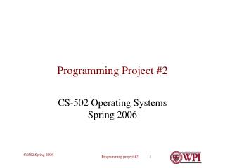 Programming Project #2