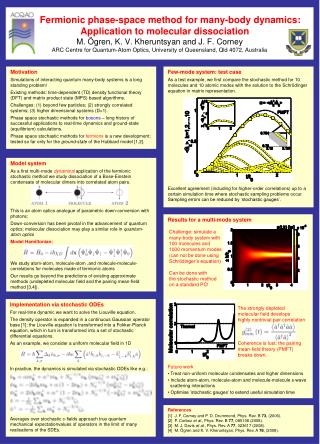 Motivation Simulations of interacting quantum many-body systems is a long standing problem!