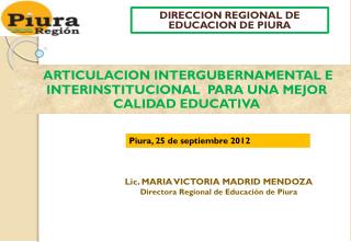 DIRECCION REGIONAL DE EDUCACION DE PIURA