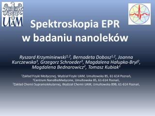 Spektroskopia EPR w badaniu nanoleków