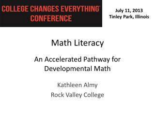 Math Literacy An Accelerated Pathway for Developmental Math