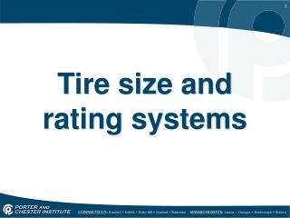 Tire size and rating systems
