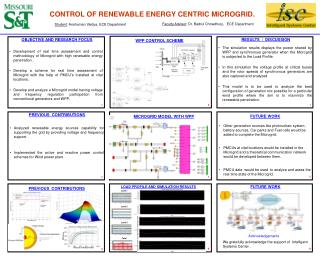 CONTROL OF RENEWABLE ENERGY CENTRIC MICROGRID.