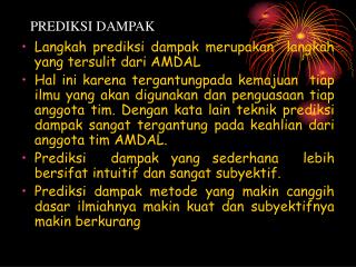 PREDIKSI DAMPAK