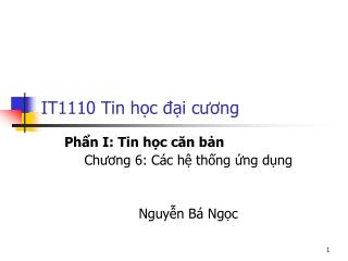 IT1110 Tin học đại cương