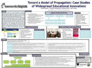 Toward a Model of Propagation: Case Studies of Widespread Educational Innovations