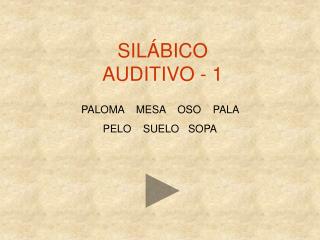SILÁBICO AUDITIVO - 1