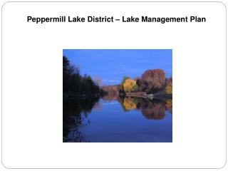 Peppermill Lake District – Lake Management Plan