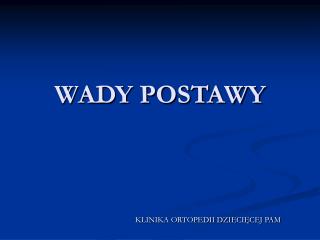 WADY POSTAWY