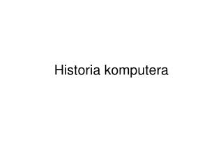 Historia komputera