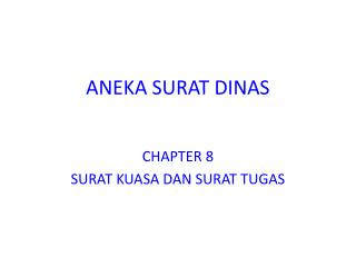 ANEKA SURAT DINAS