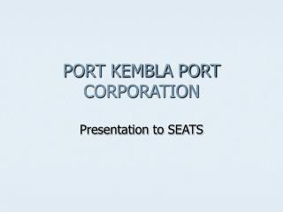 PORT KEMBLA PORT CORPORATION