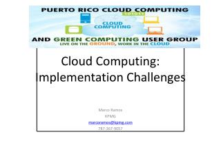 Cloud Computing: Implementation Challenges