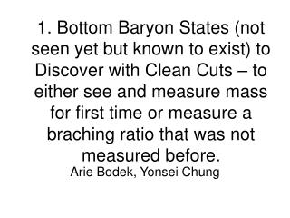 Arie Bodek, Yonsei Chung