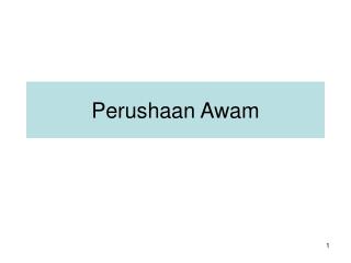 Perushaan Awam
