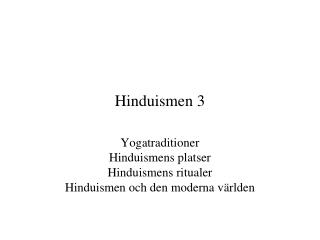 Hinduismen 3