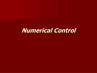 Numerical Control