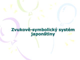 Zvukově-symbolický systém japonštiny