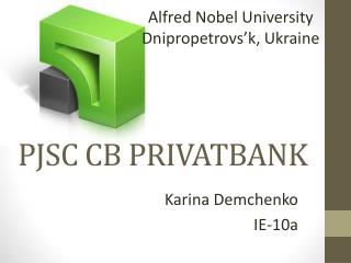 PJSC CB PRIVATBANK