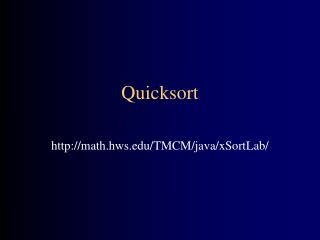 Quicksort