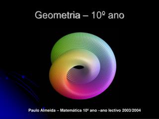 Geometria – 10º ano