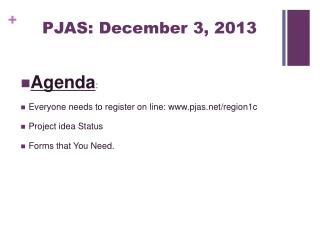 PJAS: December 3, 2013