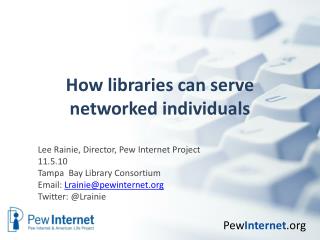 How libraries can serve networked individuals