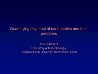 Quantifying dispersal of bark beetles and their predators