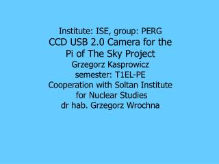 Project „ p of the Sky”