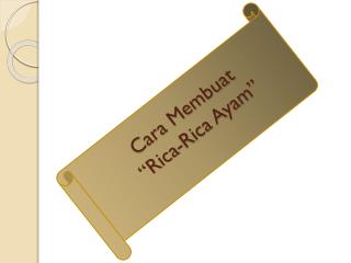 Cara Membuat Rica-Rica Ayam