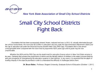 Small City School Districts Fight Back