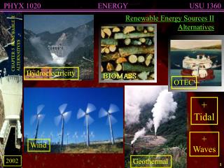 Renewable Energy Sources II Alternatives