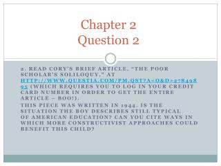 Chapter 2 Question 2